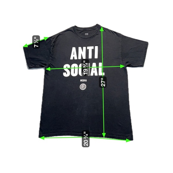 OBEY Men’s Large T-Shirt Black Anti-Social Media 100% Cotton - Picture 3 of 5